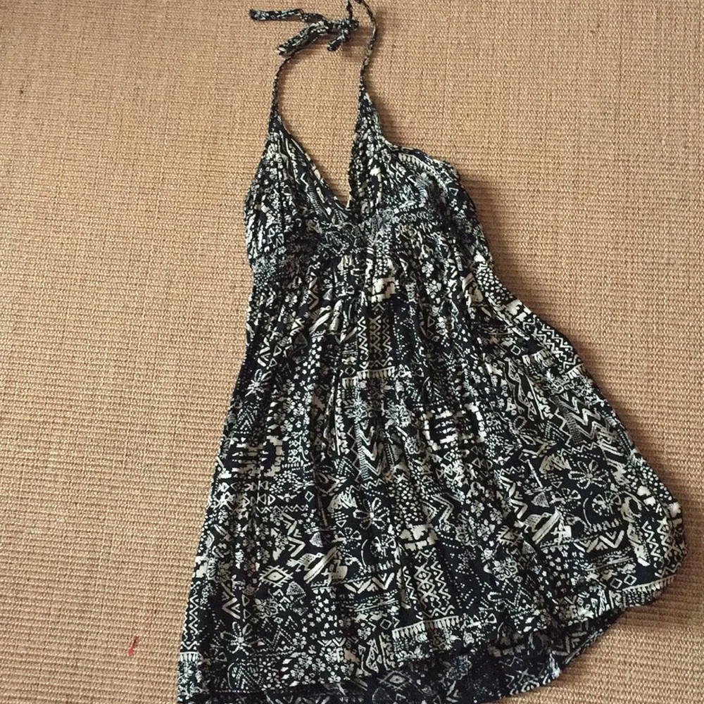 Halter tribal print dress